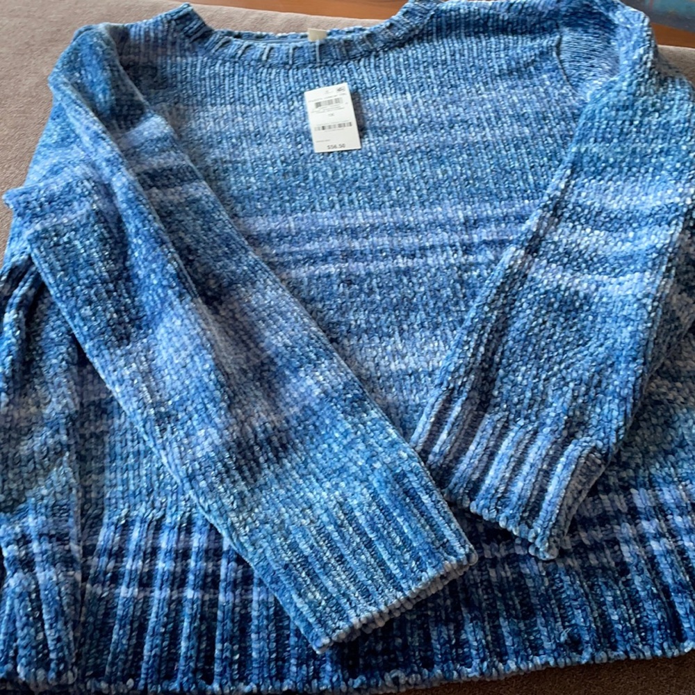 COPY - Style and co blue chenille sweater NWT